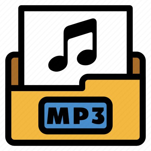 File type, flat color, mp3, mp3 file, music, player, video icon - Download on Iconfinder
