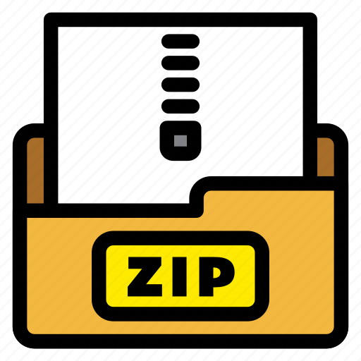 Archive file, color, file type, filled outline, flat color, zip, zip file icon - Download on Iconfinder