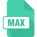 extension, file, max, format, autodesk, max 3d, max 3ds scene file