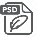 document, extension, file, format, photoshop, psd, type