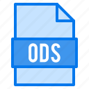document, file, format, ods, type