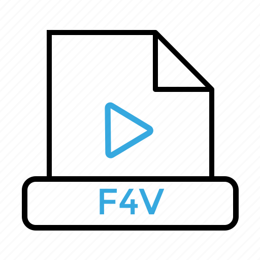 F4v, file, film, player, video icon - Download on Iconfinder