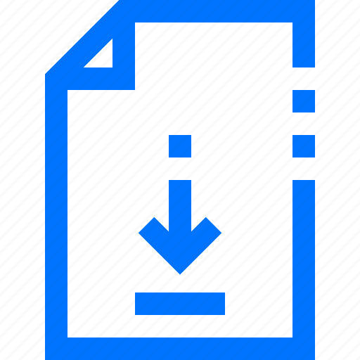 Arrow, document, down, download, files, import, paper icon - Download on Iconfinder