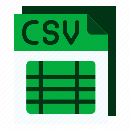 Csv, file, format, extension, document, archive icon - Download on Iconfinder