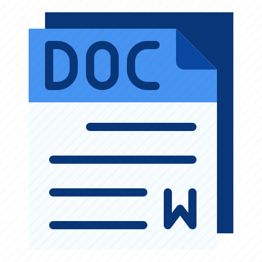 Doc, word, file, format, extension, document, archive icon - Download on Iconfinder