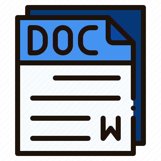 Doc, word, file, format, extension, document, archive icon - Download on Iconfinder