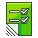 checklist, document, file, files, list