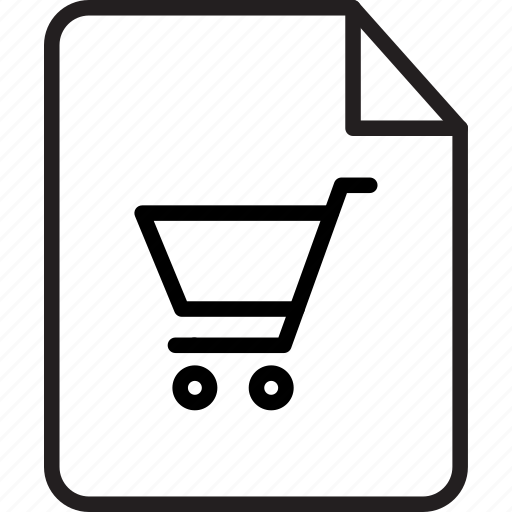 Cart, document, sales, shopping list, document cart icon - Download on Iconfinder