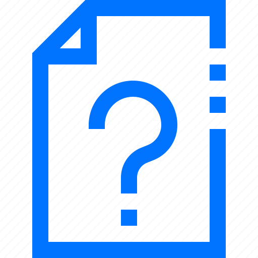 Ask, document, faq, files, paper, question, unknown icon - Download on Iconfinder