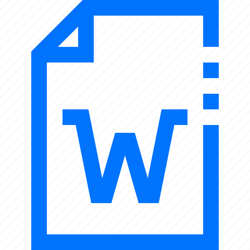 Document, files, paper, w, word icon - Download on Iconfinder