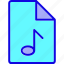 audio, file, file format, file type, format, song, type 