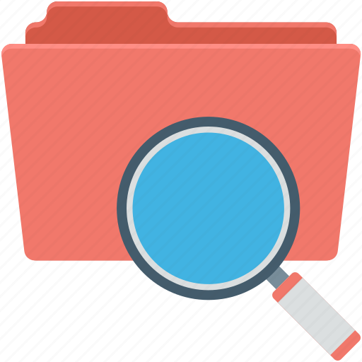 Data folder, data storage, magnifier, search file, search folder icon - Download on Iconfinder