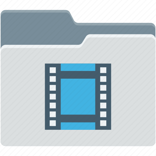 Movie file, movies, multimedia file, video clip, video folder icon - Download on Iconfinder