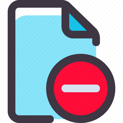 Document, file, minus, paper icon - Download on Iconfinder