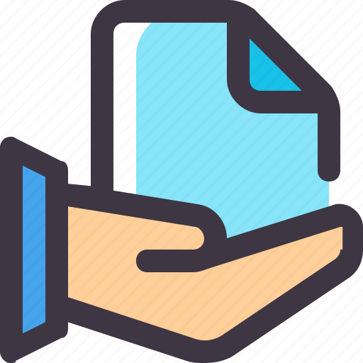 Document, file, hand, paper, share icon - Download on Iconfinder