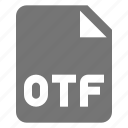 file, otf, extension, format
