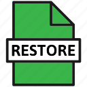 document, file, filetype, type, page, restore 