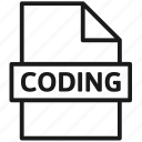 coding, document, file, filetype, page, type