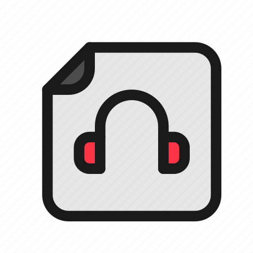 Audio, music, sound, file, document, type, format icon - Download on Iconfinder