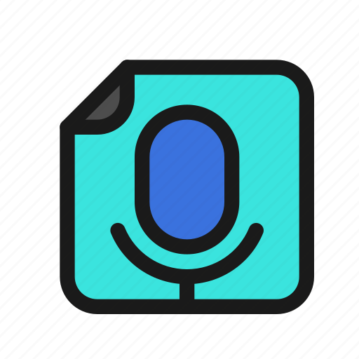 Audio, recording, music, file, document, type, format icon - Download on Iconfinder