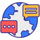 global, chat, international, communication, online, talk