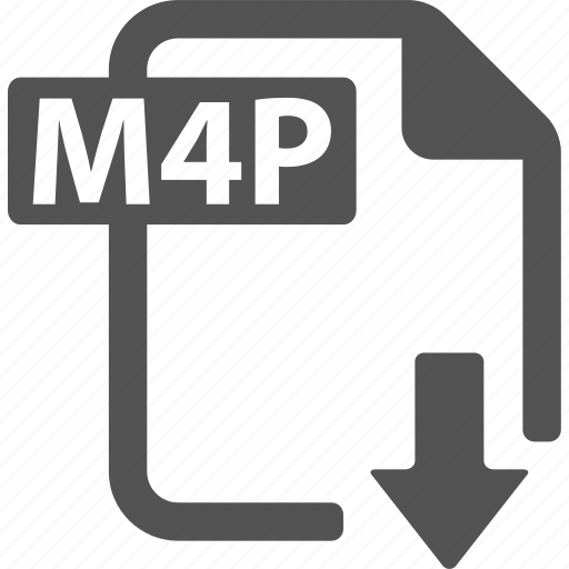 File, document, download, extension, format, m4p icon - Download on Iconfinder