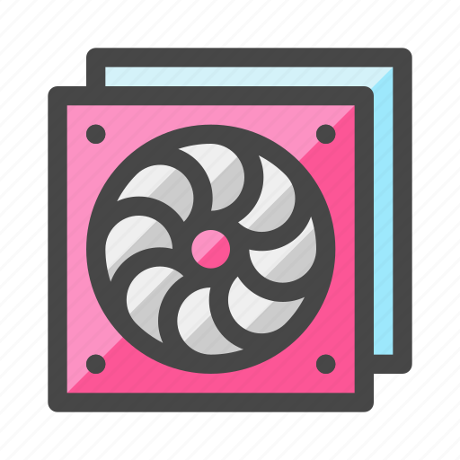 Fans, cooler, cooling, airflow, exhaust, pc icon - Download on Iconfinder