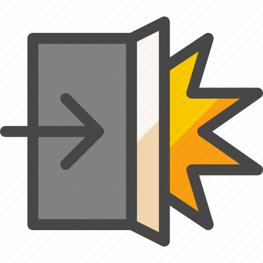 Door, rage quit, quit, exit, out, in icon - Download on Iconfinder