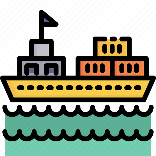 Delivery, freight, logistics, sea, ship, shipping, water icon - Download on Iconfinder