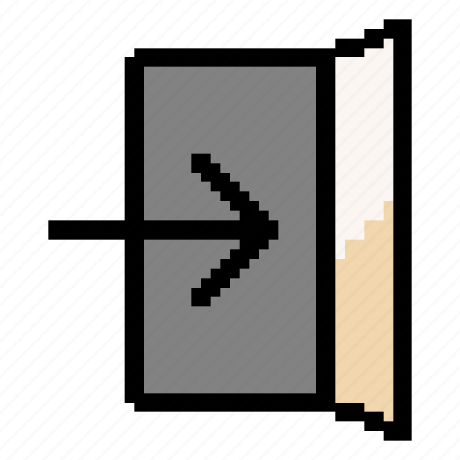 Door, way, quit, exit, out, in icon - Download on Iconfinder