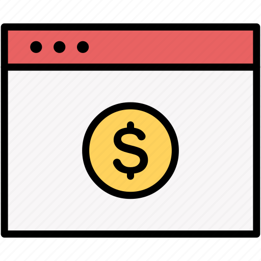 Browser, dollar, online, payment icon - Download on Iconfinder