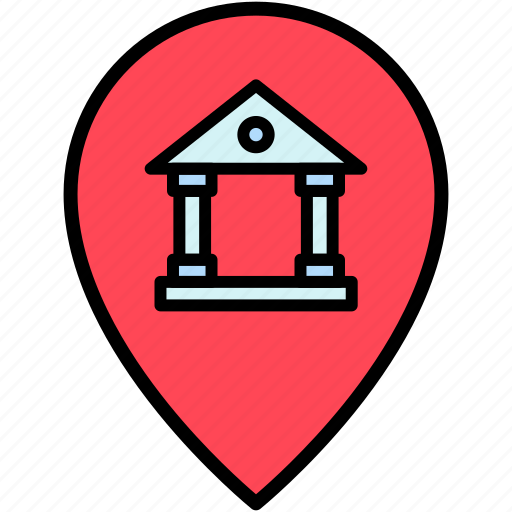 Bank, location, pin icon - Download on Iconfinder
