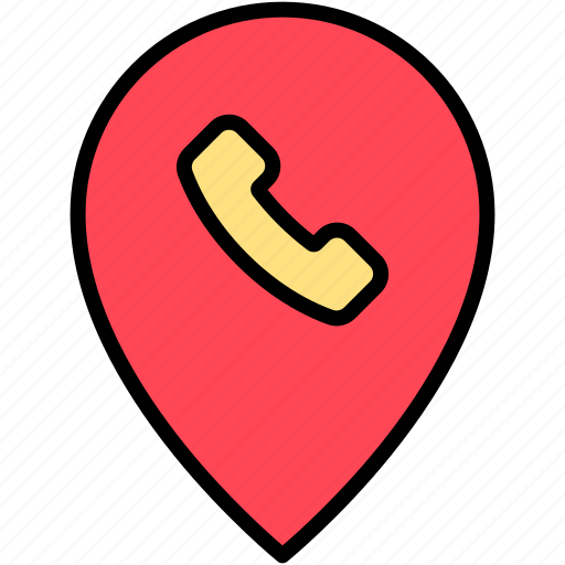 Call, center, location, pin icon - Download on Iconfinder