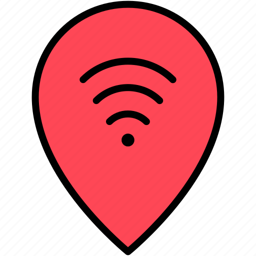 Connection, pin, wifi icon - Download on Iconfinder