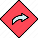 arrow, direction, right