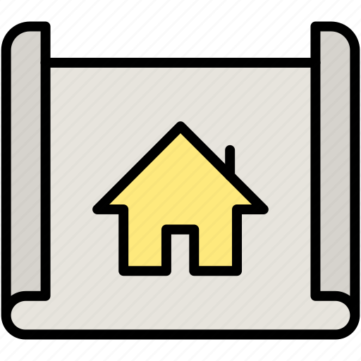 Blueprint, constrction, home, mao icon - Download on Iconfinder
