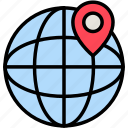 global, globe, location, market, pin