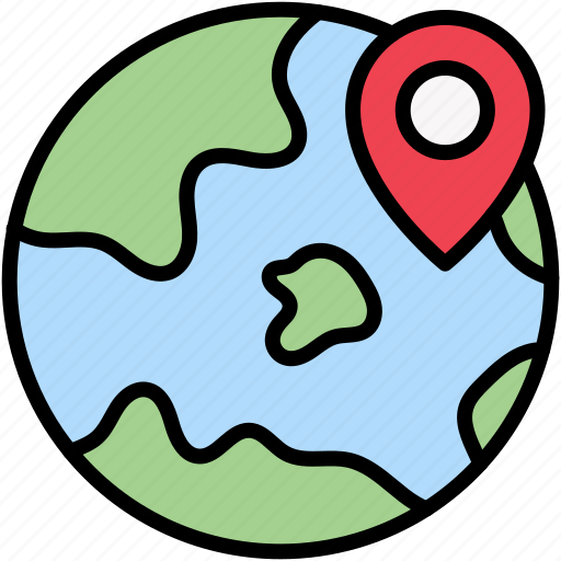 Earth, globe, location, pin icon - Download on Iconfinder