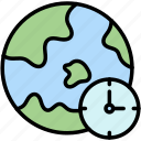 clock, earth, time, zone
