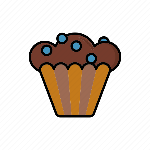 Blueberry muffin, cake, cupcake, dessert, food, pastry, sweets icon - Download on Iconfinder