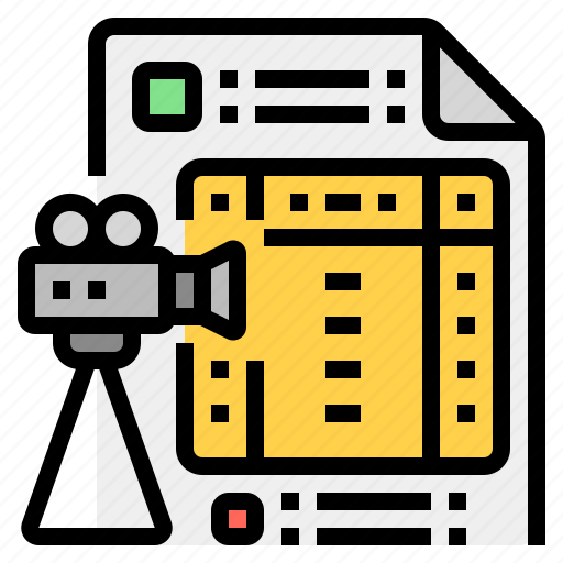 Film, industry, record, script, video icon - Download on Iconfinder