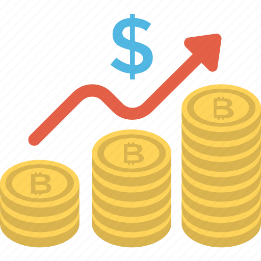 Dollar increase, financial success, growing business, money growth, profit, stack of coins icon - Download on Iconfinder