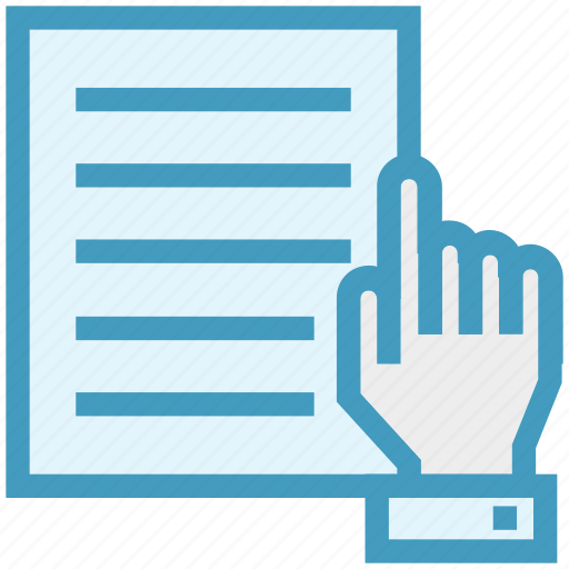 Click, document, finance, finger, hand, paper icon - Download on Iconfinder
