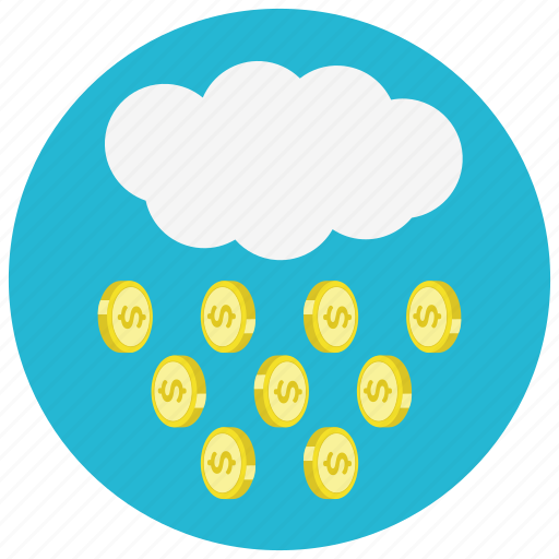 Cloud, coin, dollar, finance, money, rain icon - Download on Iconfinder