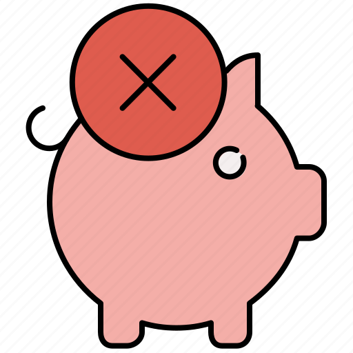 Bank, cancel, delete, finance, payment, piggy, piggybank icon - Download on Iconfinder