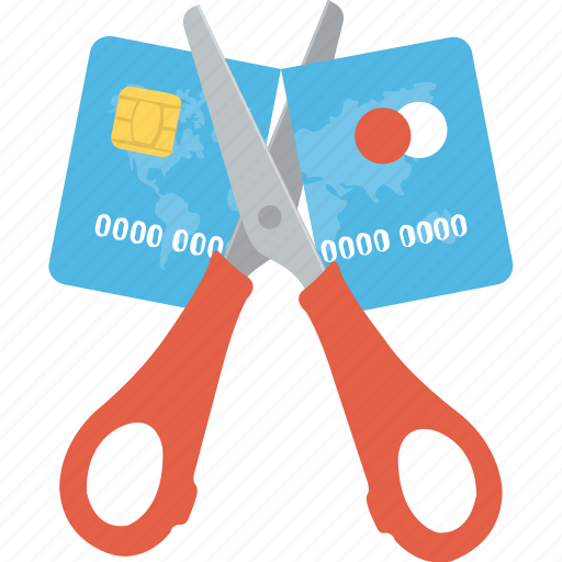 Credit card deduction, cut credit card, expired credit card, payment limit, transaction deduction concept icon - Download on Iconfinder