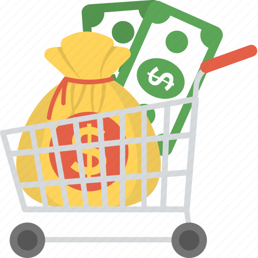 Business and finance, capital, financing concept, investment, money in cart icon - Download on Iconfinder