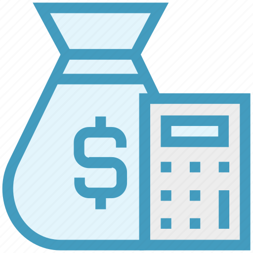Calculator, counting, currency sack, dollar, dollar sack, finance, money icon - Download on Iconfinder