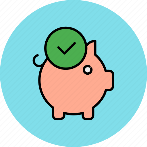 Approve, bank, complete, confirm, finance, piggy icon - Download on Iconfinder