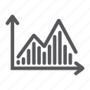 arrow, chart, diagram, finance, graph, statistic, stock